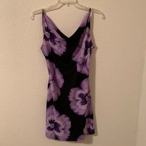 PS PerSeption purple and black floral dress